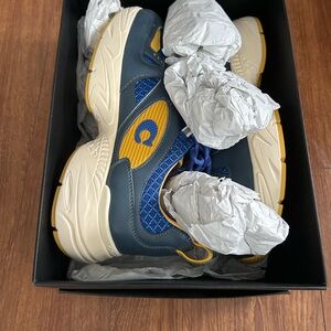 Coach Blue and Yellow Men's Shoes